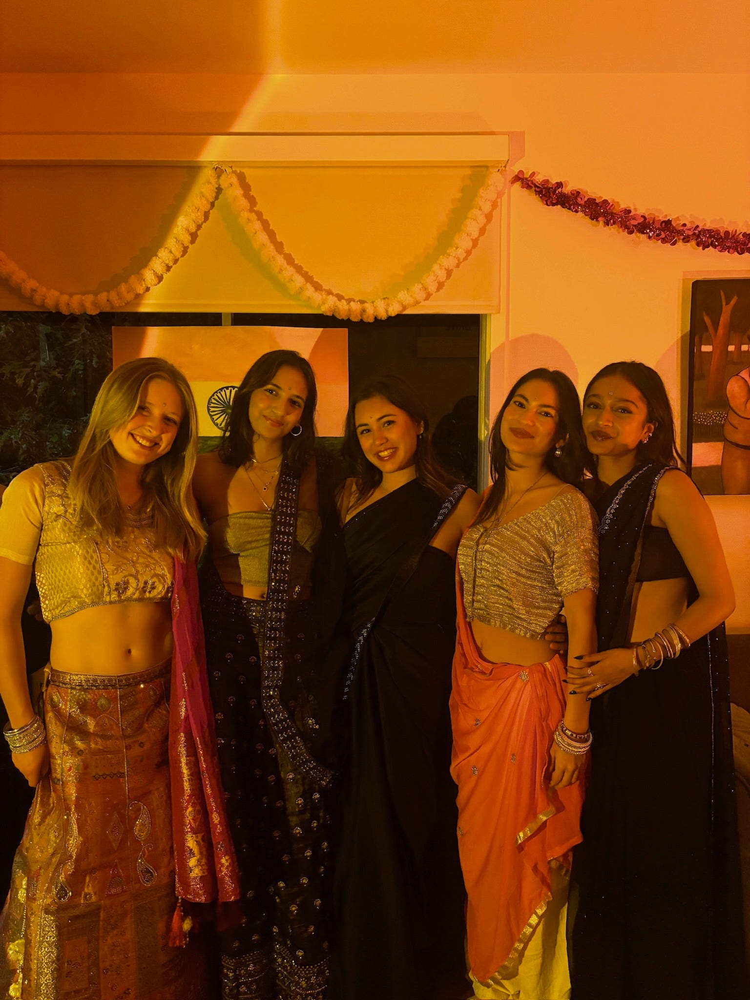 My roommates dressed up for Diwali in my last year of college